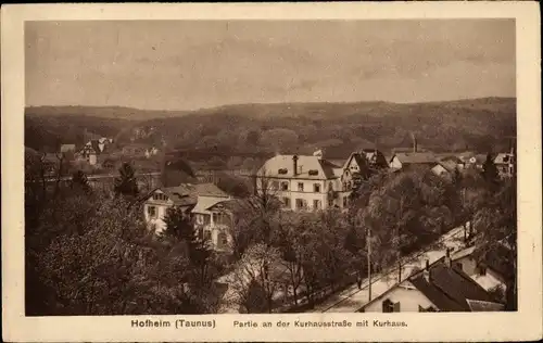 Ak Hofheim im Taunus Hessen, Partie an der Kurhausstraße mit Kurhaus