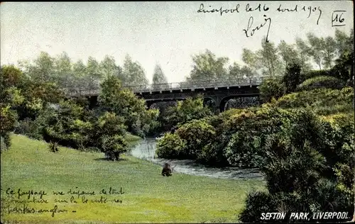 Ak Liverpool Merseyside England, Sefton Park