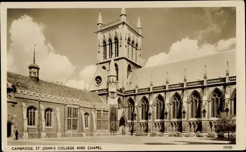 Ak Cambridge East England, St. John's College and Chapel