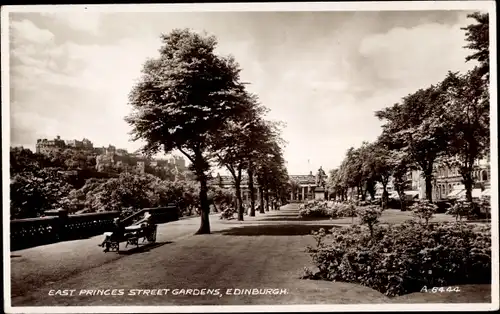 Ak Edinburgh Schottland, East Princes Street Gardens
