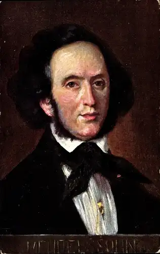 Künstler Ak Jakob Ludwig Felix Mendelssohn Bartholdy, Portrait