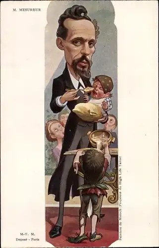 Künstler Ak Sirat, Gustave Mesureur, Président du Parti radical-socialiste, Karikatur