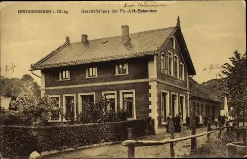 Ak Großenmeer Ovelgönne in Oldenburg, Geschäftshaus der Firma J.H. Bakenhus