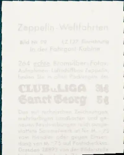 Sammelbild Zeppelin Weltfahrten Nr. 99 LZ 127 Einrichtung, In der Fahrgast-Kabine