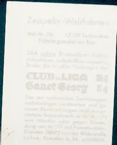 Sammelbild Zeppelin Weltfahrten Nr. 78 LZ 127 Technisches, Führergondel im Bau