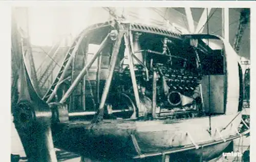 Sammelbild Zeppelin Weltfahrten Nr. 85 LZ 127 Technisches, Hintere Maschinengondel