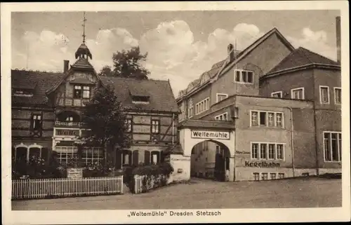 Ak Dresden Stetzsch, Weltemühle