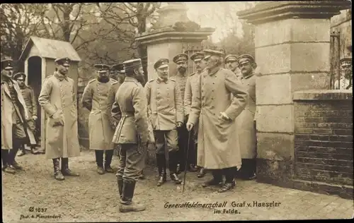 Ak Generalfeldmarschall Graf von Haeseler im Felde, I. WK