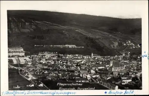 Ak Eisenstadt im Burgenland, Fliegeraufnahme