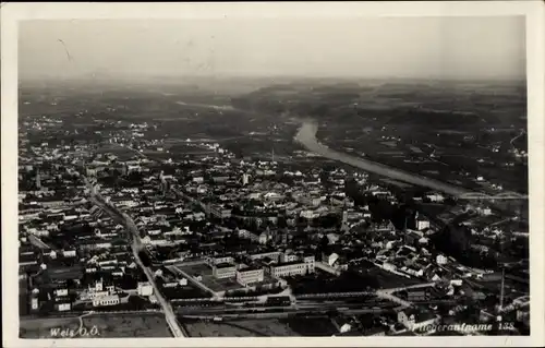 Ak Wels Oberösterreich, Fliegeraufnahme