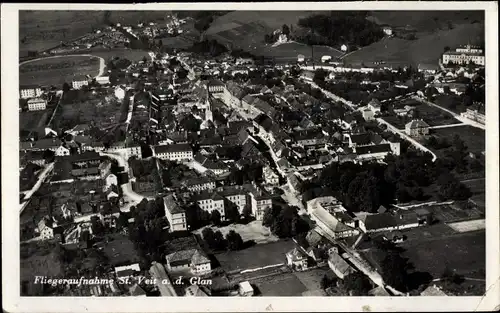 Ak Sankt Veit an der Glan Kärnten, Fliegeraufnahme