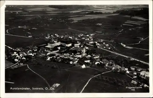 Ak Aurolzmünster Oberösterreich, Luftbild