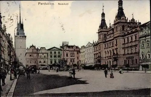 Ak Pardubice Pardubitz Stadt, Namesti