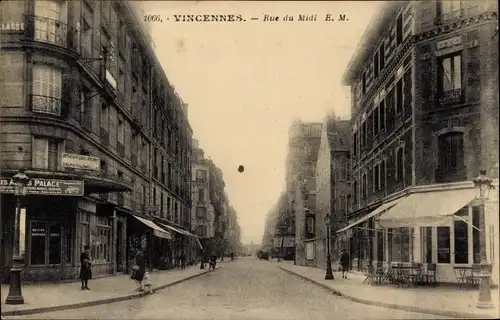 Ak Vincennes Val de Marne, Rue du Midi