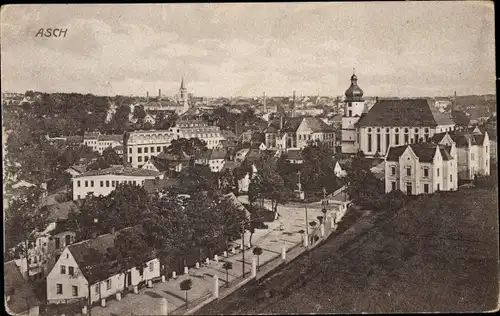Ak Aš Asch Region Karlsbad, Totalansicht