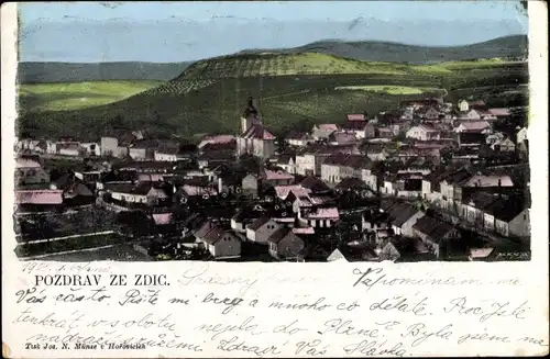 Ak Zdice Region Mittelböhmen, Totalansicht