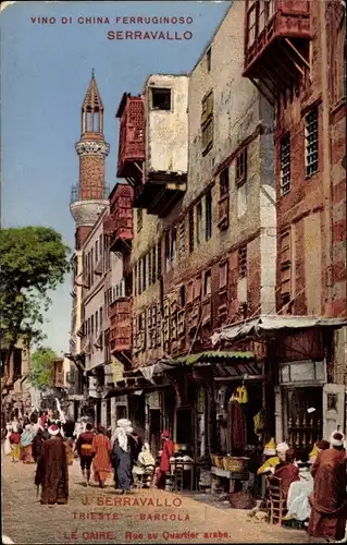 Ak Cairo Kairo Ägypten, Rue au Quartier arabe