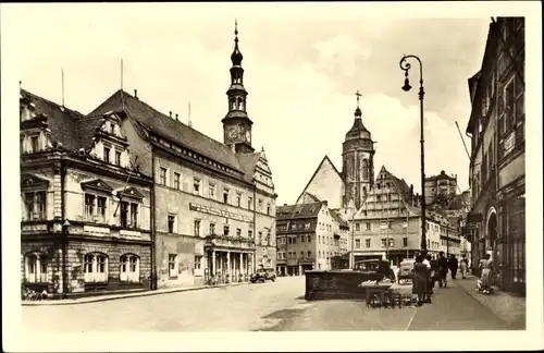 Ak Pirna an der Elbe, Markt