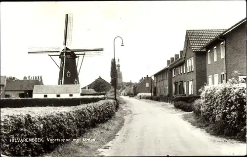 Ak Hilvarenbeek Nordbrabant, Voortsepad met Molen