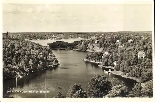 Ak Saltsjöbaden Schweden, fran Skidbacken