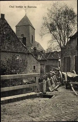 Ak Borculo Gelderland, Oud hoekje, Kirche