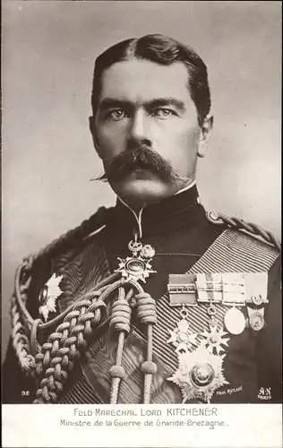 Ak Field Marshal Lord Kitchener, Ministre de la Guerre, Kriegsminister