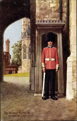 Künstler Ak Howard, C.T., The Sentry at the Gate, Windsor Castle