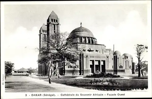 Ak Dakar Senegal, Cathedrale du Souvenir Africain, Facade Ouest