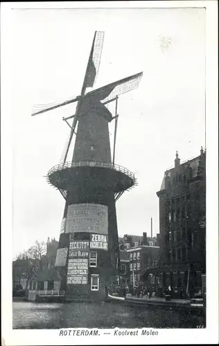 Ak Rotterdam Südholland, Koolvest Molen