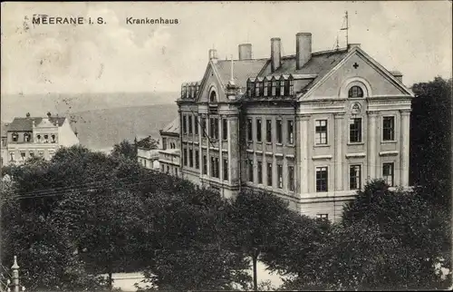 Ak Meerane in Sachsen, Krankenhaus