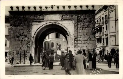 Ak Tunis Tunesien, Porte de France et place Cardinal Lavigerie