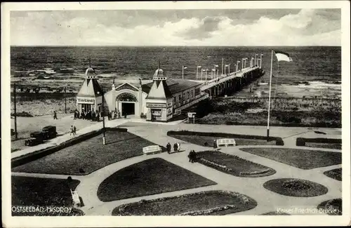 Ak Międzyzdroje Misdroy Pommern, Kaiser Friedrich-Brücke