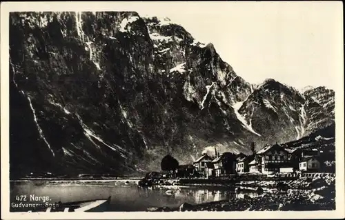 Ak Gudvangen Norwegen, Teilansicht