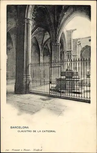 Ak Barcelona Katalonien Spanien, Claustro de la Catedral