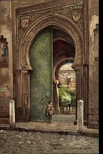 Künstler Ak Córdoba Andalusien Spanien, Mezquita, Puerta del perdon