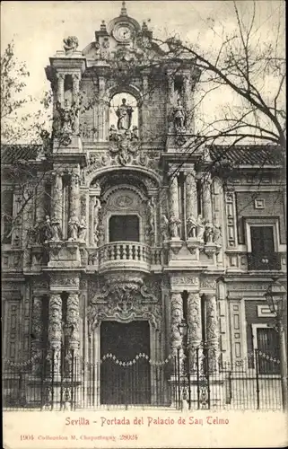 Ak Sevilla Andalusien, Portada del Palacio de San Telmo
