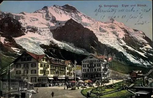 Ak Kanton Bern, Berner Oberland, Kleine Scheidegg, Eiger, Mönch