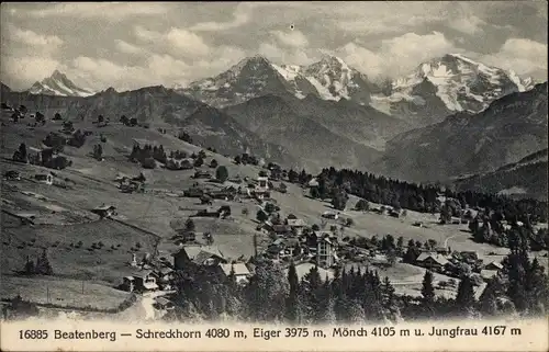Ak Beatenberg Kanton Bern, Schreckhorn, Eiger, Mönch, Jungfrau
