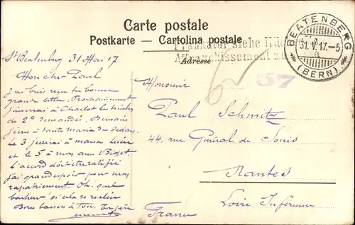 Ak St. Beatenberg Kt. Bern Schweiz, Totalansicht mit Niesen und Thunersee