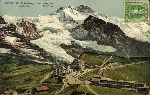 Ak Kanton Bern, Berner Oberland, Kleine Scheidegg, Jungfrau