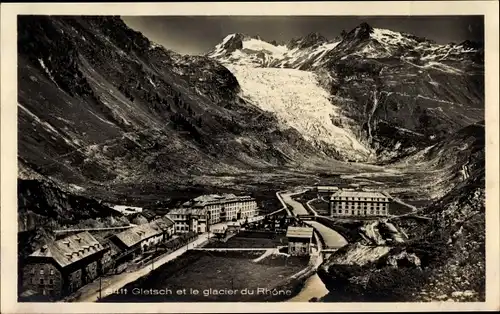 Ak Gletsch Obergoms Kanton Wallis, Le Glacier du Rhone