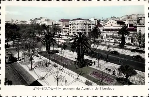 Ak Lisboa Lissabon Portugal, Avenida de Liberdade