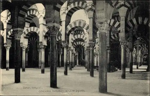 Ak Córdoba Andalusien Spanien, Interior de la Mezquita