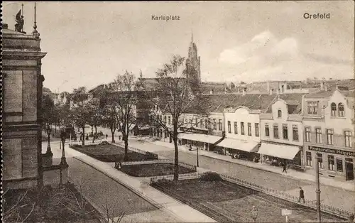 Ak Krefeld am Niederrhein, Karlsplatz, Restauration