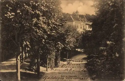 Ak Badenweiler im Schwarzwald, Schloss Hausbaden