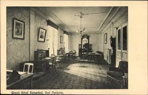 Ak Bad Nauheim in Hessen, Grand Hotel Kaiserhof, Inneres