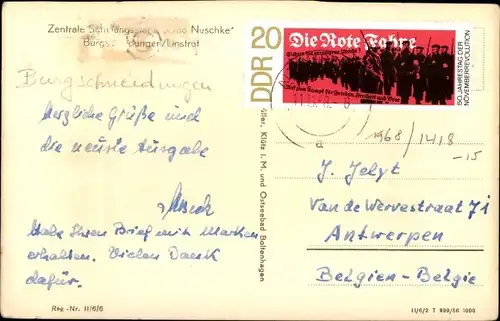 Ak Burgscheidungen Laucha an der Unstrut, Großes Gebäude, Otto Nuschke