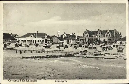 Ak Ostseebad Kellenhusen in Holstein, Strandpartie