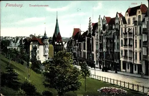 Ak Flensburg in Schleswig Holstein, Blick zur Toosbüystraße