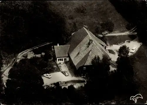 Ak Unterharmersbach Zell am Harmersbach Schwarzwald Baden, Schottenhöfen Bächte Hof, Luftbild